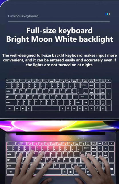 AKPAD 15.6-Inch IPS Display Laptop 16GB RAM 2TB SSD Intel Celeron 11th Gen N5095  Windows 11 Pro - Portable Office Notebook PC