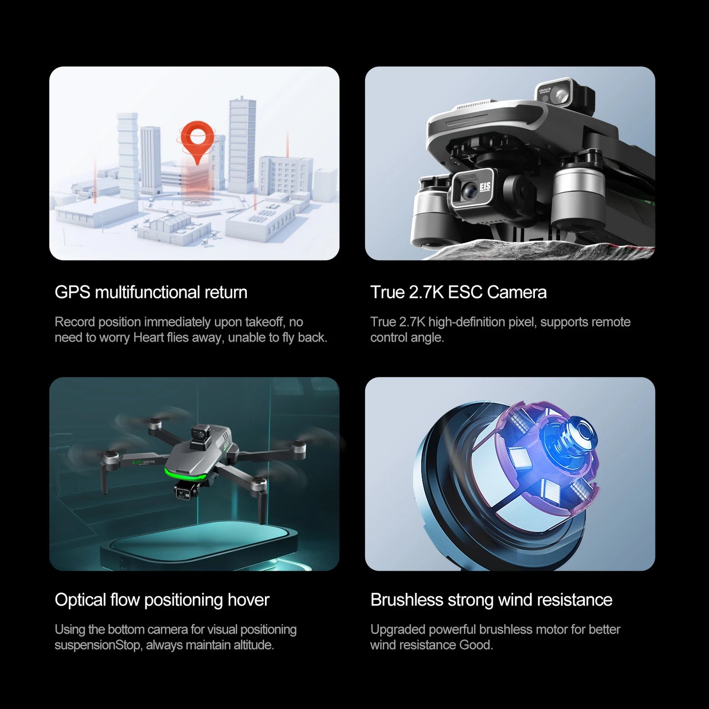 S155 MAX GPS Drone Professional 4K Camera 7.2-inch Touch Screen 3-Axis Gimbal EIS Relay Aircraft Obstacle Avoidance Dron Toy