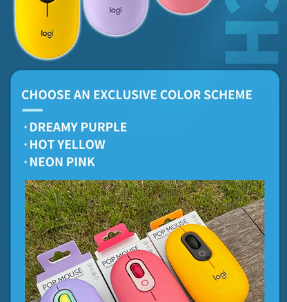 Logitech M350 POP MOUSE Wireless Bluetooth Mouse Girls Small Cute Computer iPad Office Home Notebook