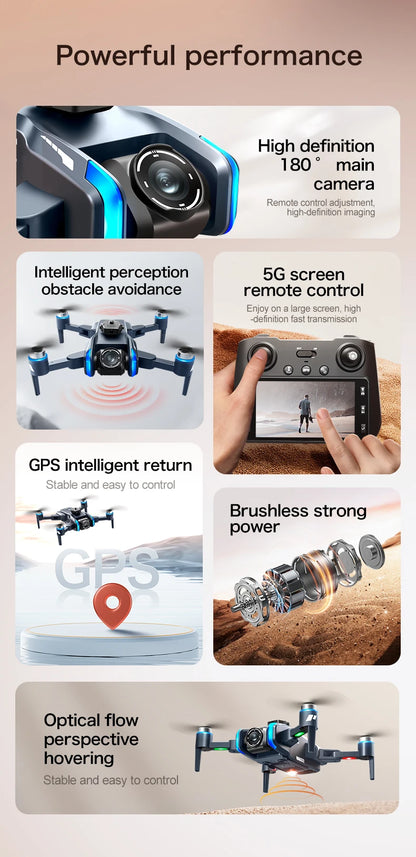 XT808 Drone 4K Professional 8K Camera with 5G WiFi FPV Dron Screen Remote Control Brushless Obstacle Avoidance  RC Quadcopter