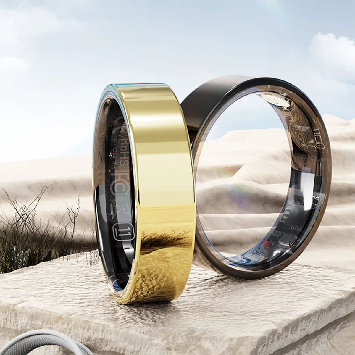 2025 smart ring for men women,Sleep, Heart Rate,Oxygen Monitor, 5ATM Waterproof,Bluetooth TK5 sports rings for men,Holiday Gift