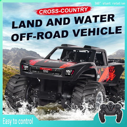 JJRC Q156 4WD 2.4G Amphibious Off-road Climbing RC Flip Stunt Car Racing All-terrain Waterproof Children's RC Toys Gifts