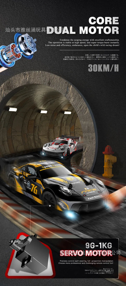 New RC1:24 full-scale remote control driftcar high-speed four-wheel driveremotecontrol racing carwith lightingsimulationcarmodel