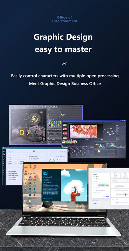 Kid 14.1-inch Intel Celeron N4000 Laptop with 128GB/256GB/512GB/1TB SSD Windows 11 Pro  Dual Core Portable Notebook for Students