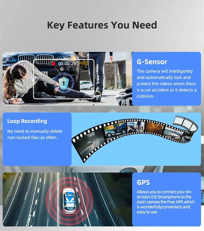 Dash Cam 4K WIFi GPS Front and Rear Night Vision Video Recorder HD 1080P Camera Auto System for car  Bicycles motorcycl summer