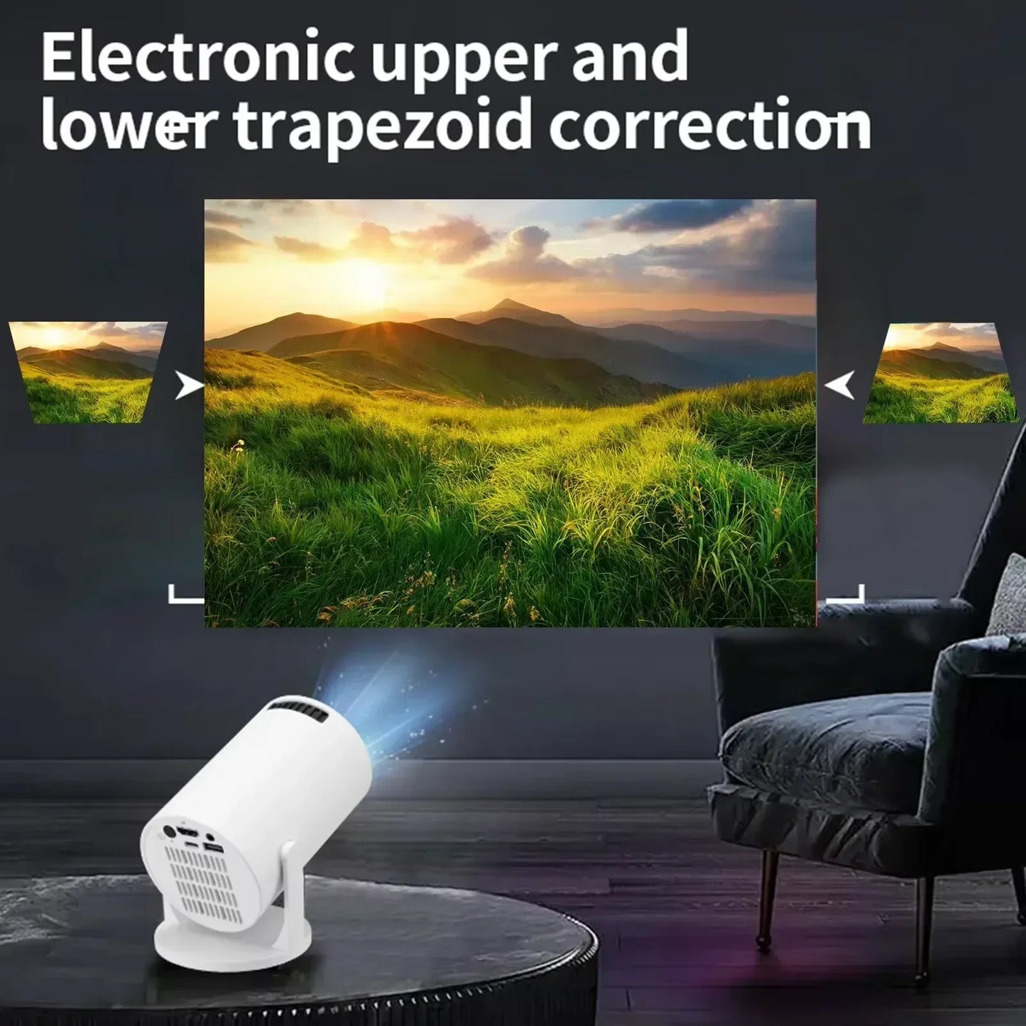 Projector  270° Adjustable LED 1080P Portable Movie Projector for Android Phone USB TV Stick Laptop