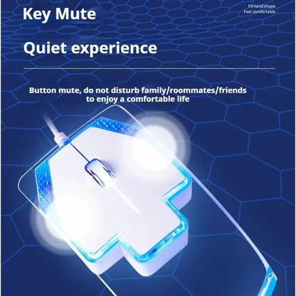 fashionable Wired Transparent Colorful Light-emitting Mouse Ergonomics mute ultra-thin Game Mice For PC Laptop Computer Gifts