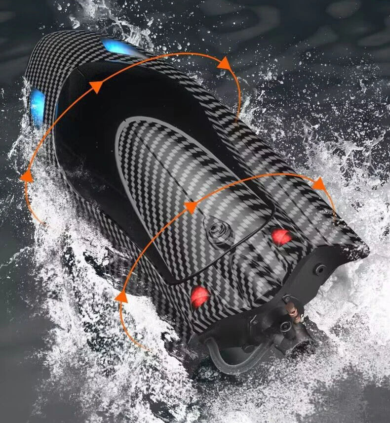 Remote Control Off-Road Boat Model Eddy Current Jet high-Speed Remote Control Speedboat 15-20km/hH156 with Lights Off-Road Speed