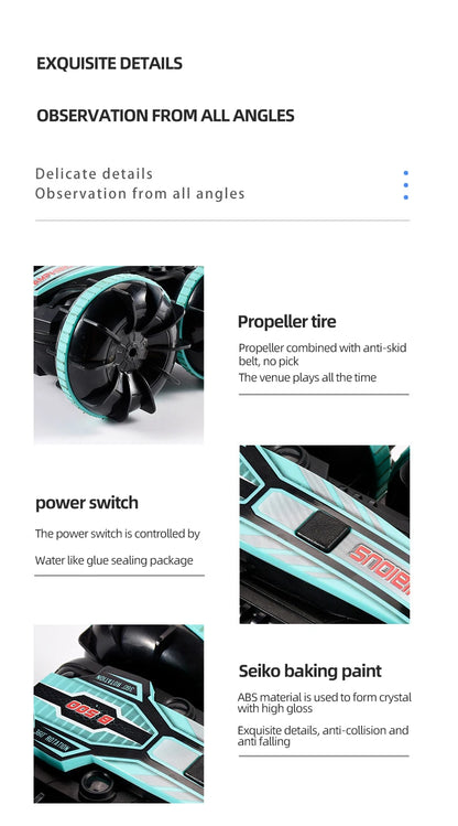 Amphibious RC Car Remote Control Stunt Car Vehicle Double-sided Flip Driving Drift Rc Cars Outdoor Toys for Boys Children's Gift