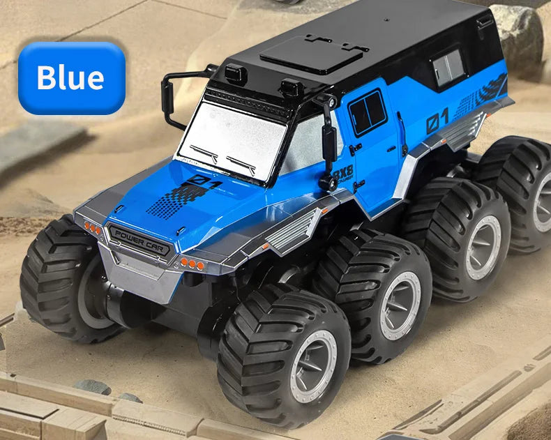 JJRC 8x8 2.4G Remote Control Car 8wd Off-road Amphibious Stunt Vehicle 8-Wheel Speed Racing Truck Waterproof Crawler Toys