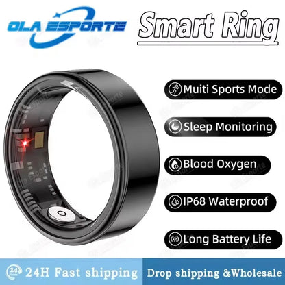New Ceramic Smart Ring 2025 Men Women Gesture Swing Take Photos Heart Rate Blood Oxygen 5ATM Waterproof Multi-sport Mode Rings