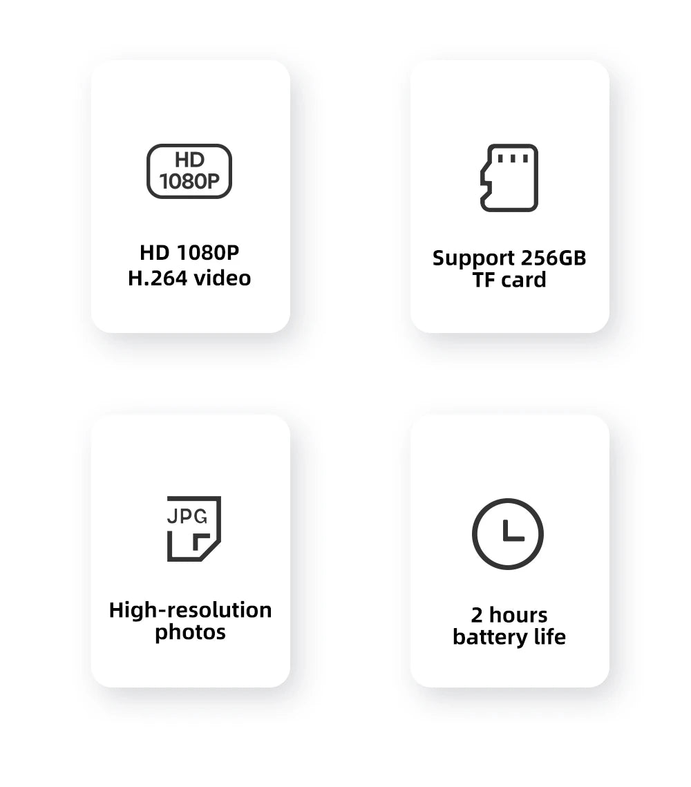 FHD Sports Video Recorder Glasses Mini Action Camera Portable Smart Cam Sunglasses Wearable Bodycam  Driving Bike Riding Outdoor