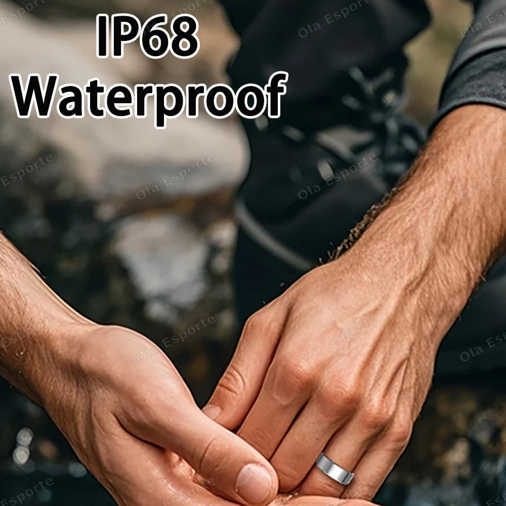 Smart Rings Steps Heart Rate Blood Oxygen Saturation Sleep Distance Calories IP68 Smart Ring Waterproof Multi-sport Mode Tracker