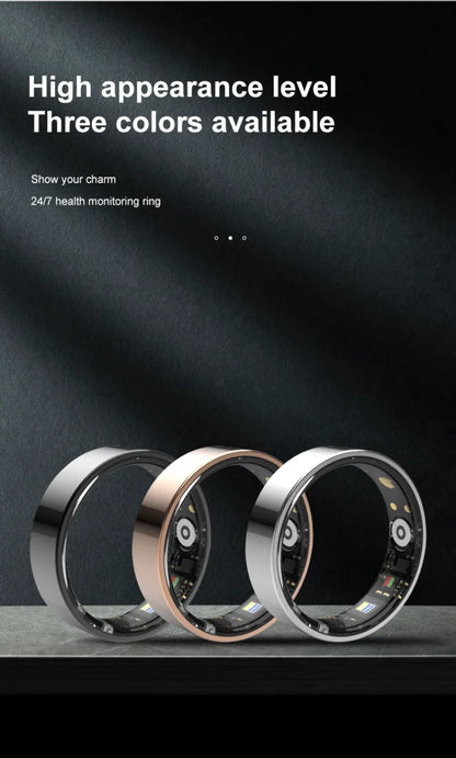 2025 smart ring for women,Sleep, Heart Rate,Oxygen Monitor, 5ATM Waterproof,Bluetooth TK5 sports rings for men,Holiday Gift