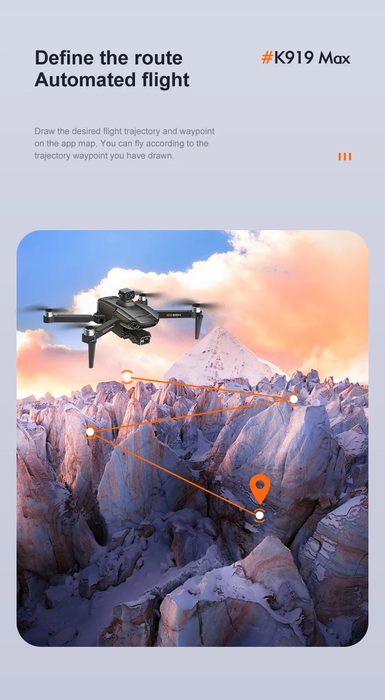 New K918 Drone GPS 8K Professional HD 360° Dual Cameras 5G WIFI Brushless Motors Obstacle Avoidance Foldable Quadcopter
