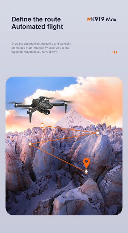 New K918 Drone GPS 8K Professional HD 360° Dual Cameras 5G WIFI Brushless Motors Obstacle Avoidance Foldable Quadcopter