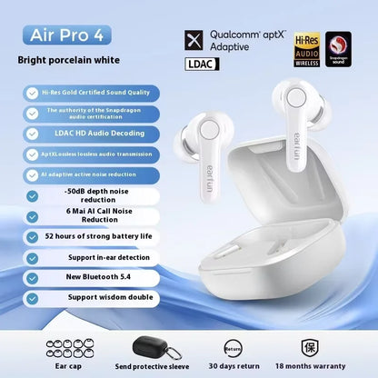 EarFun Air Pro 4 Wireless Earphone Active Noise Reduction HI-FI Bluetooth5.4 Earphones E-sports IPX5 Waterproof PC Gamer Earbuds