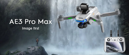 AE3 Pro Max Professional Drone With Screen 360° Obstacle Avoidance Brushless  8K Dual Camera 3-Axis Gimbal Quadcopter FPV dron