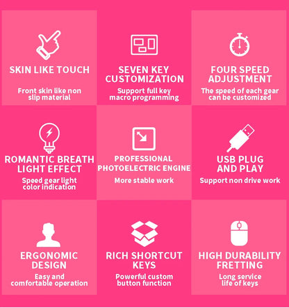 Gaming Mute Mouse Cute RGB Gamer 6 Buttons Mice Optical Office Computer Mouse For Desktop Laptop Ergonomic Game Mouse