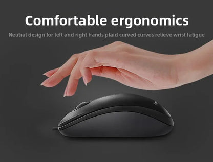 Logitech M100 Wired Mouse Ergonomic Design Comfortable Grip General Purpose for Home Business Office Everyday Use