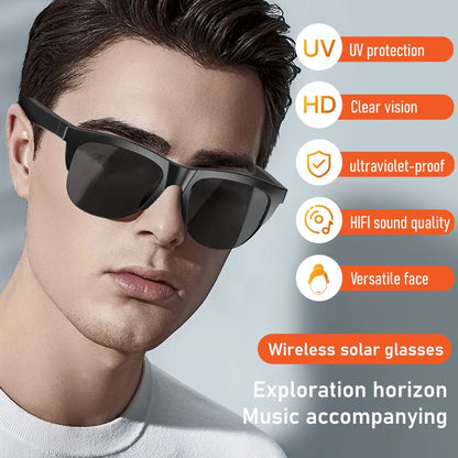 Touch Based Intelligent Bluetooth Glasses with Bone Conduction For Outdoor Sports Calls Sunglasses Business Wireless Headphones