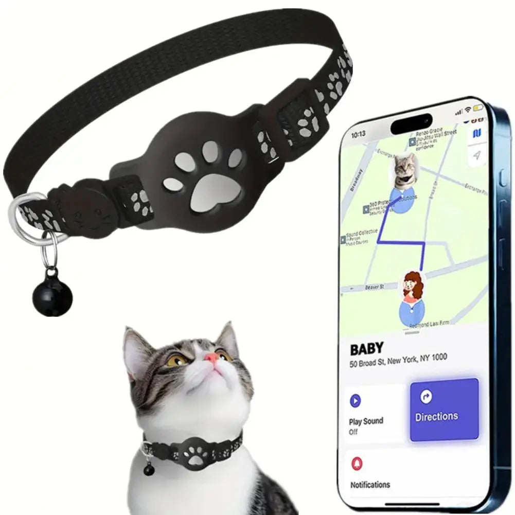  Pet Positioning Collar Waterproof Dog Cat GPS Animal Tracking Movement Alert Anti Lost Tracker Night Reflective Collar