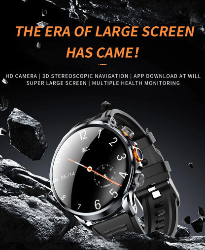 2024 H18 Smart Watch 1.85'' Large Screen HD Display 5G SIM Card WIFI Video Call Side Camera Fitness Tracker Pedometer for Men