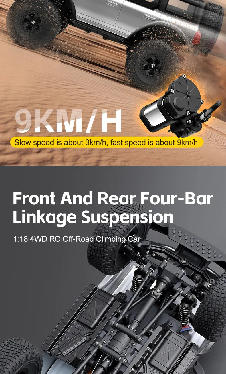 Wltoys New 1:18 Electric Four-Wheel Drive Climbing Car Remote Control Horse Model Toy For Children RC Car Toy