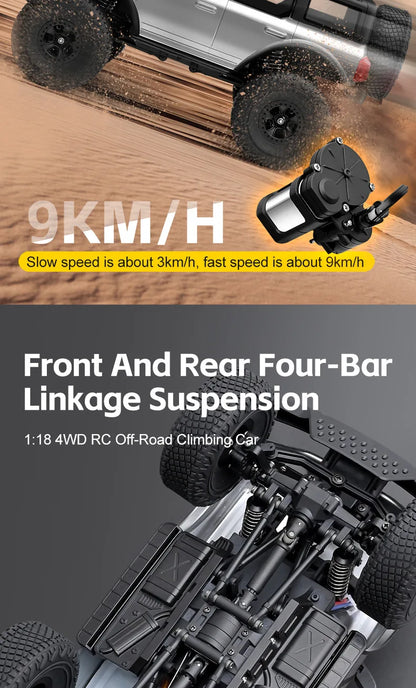 Wltoys New 1:18 Electric Four-Wheel Drive Climbing Car Remote Control Horse Model Toy For Children RC Car Toy