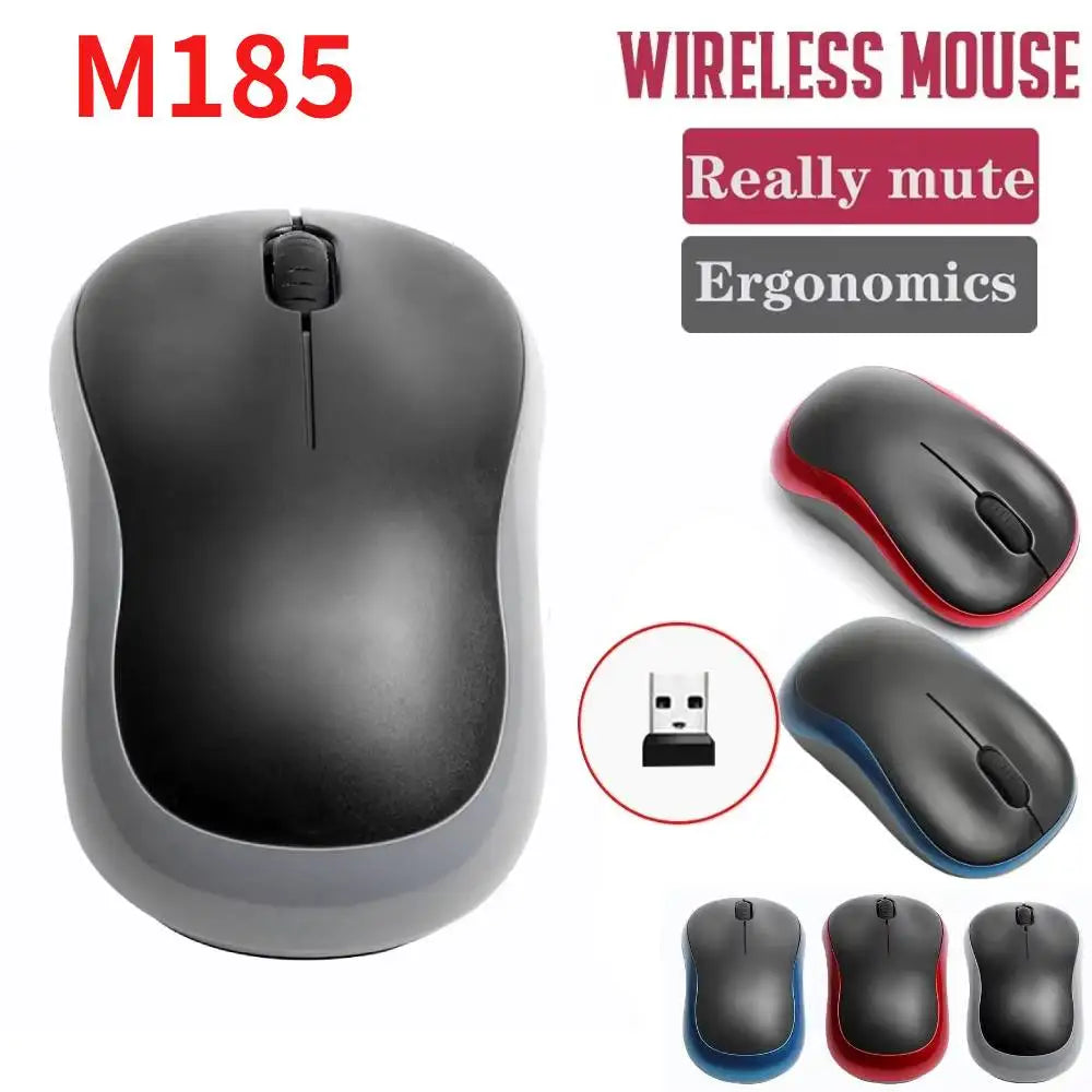 M185 Mini Wireless Mouse Comfortable Portable Mouse Mice 2.4GHz with USB Mini Receiver Small Hand Mouse for Windows/ OS/Linux