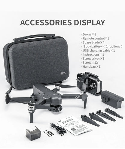 F11 4K Pro Drone Profesional 5G WIFI EIS Cameras Com 2 eixos Anti-Shakes FPV Brushless Quadcopter 3000M 1 battery RC Drones Toys