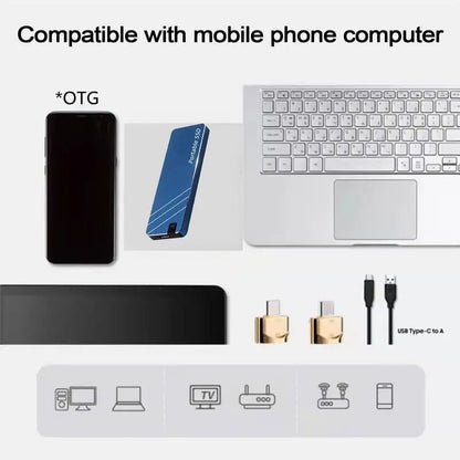 Portable External Storage Drive SSD 1Tb Hard Drive Portable Storage High Speed Transfer For PC, Desktop, Laptop, Phones