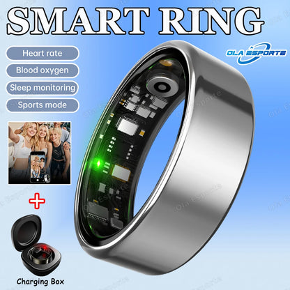 2025 New For Xiaomi Smart Ring Men Women, Heart Rate and Blood Oxygen Monitor Smartring IP68 & 5ATM Waterproof, Multi-sport Mode