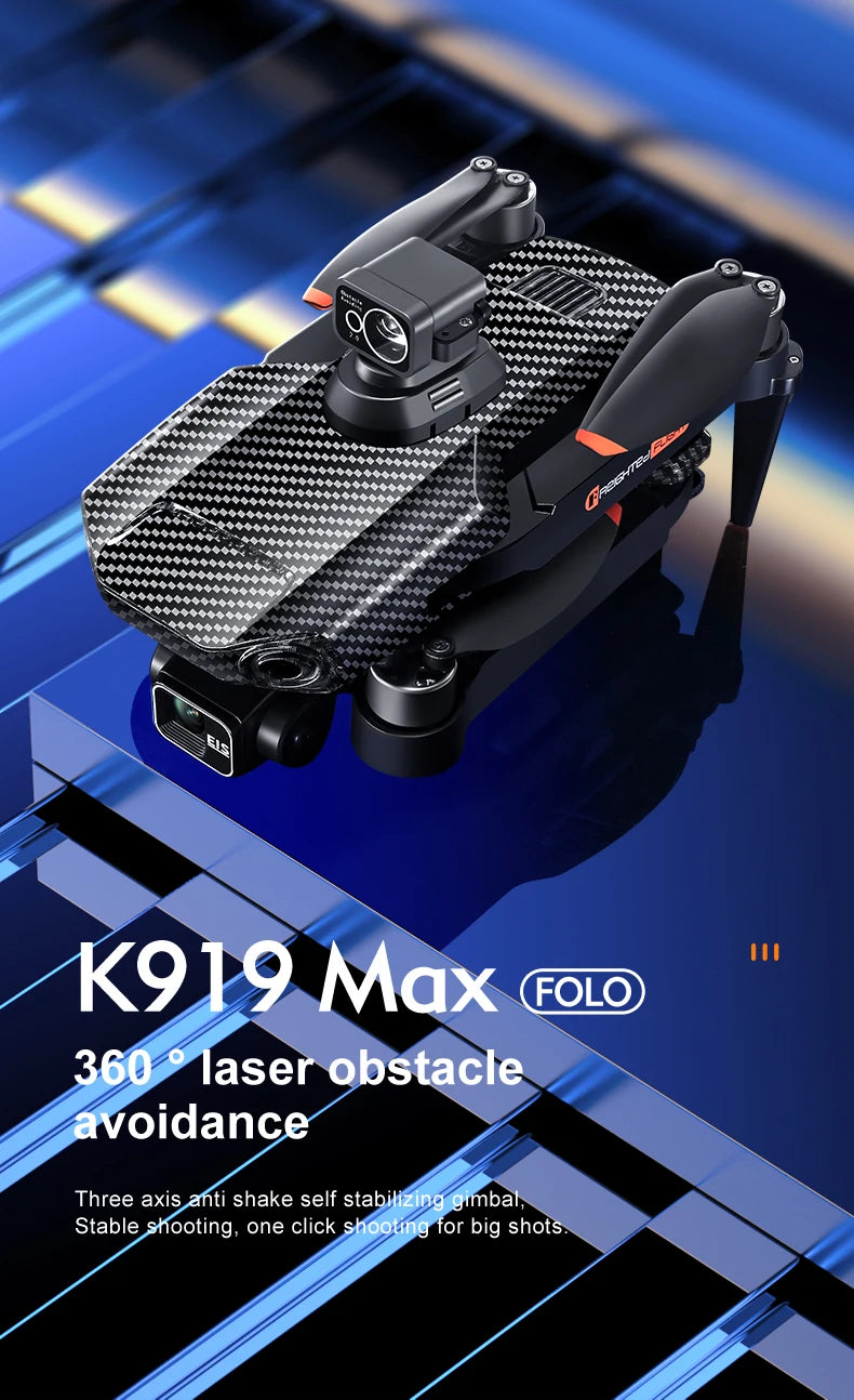 New K918 Drone GPS 8K Professional HD 360° Dual Cameras 5G WIFI Brushless Motors Obstacle Avoidance Foldable Quadcopter