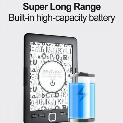 Electric Book Reader Portable Text Highlighting Ink Screen Book Reader Reduce Eye Strain with 8G Storage for Home for Commuting