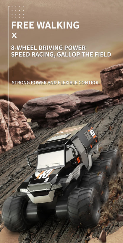  JJRC Q137 8x8 2.4G Remote Control Car 8wd Off-road Amphibious Stunt Vehicle 8-Wheel Speed Racing Truck Waterproof Crawler Toys