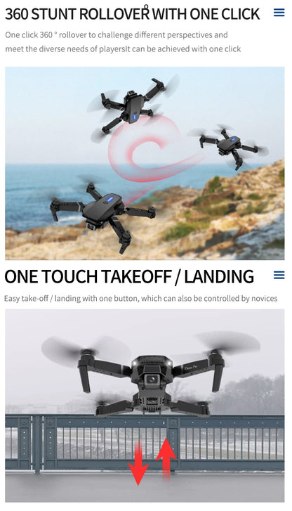 MHD E88 Dual Camera Drone Aerial Photography Professional High-definition Quadcopter Outdoor Flying Toy Beginner Drone Kids Gift