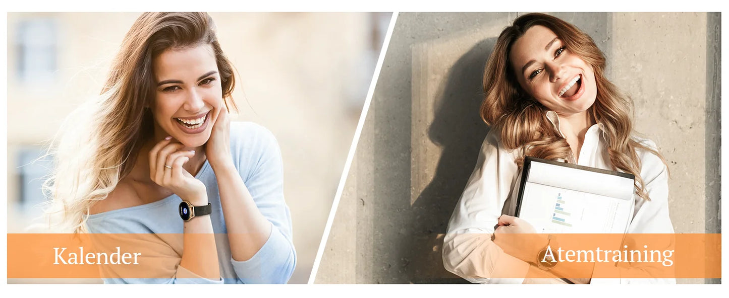 Smart watch for women, always-on display, IP67, fitness tracker with sleep monitoring/menstrual cycle, black gold