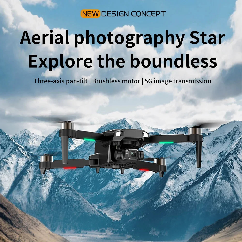 F204 New Original Upgrated RC Drone with 8k professional HD camera 5G WiFi Brushless laser barrier avoidance Folding quadcopter