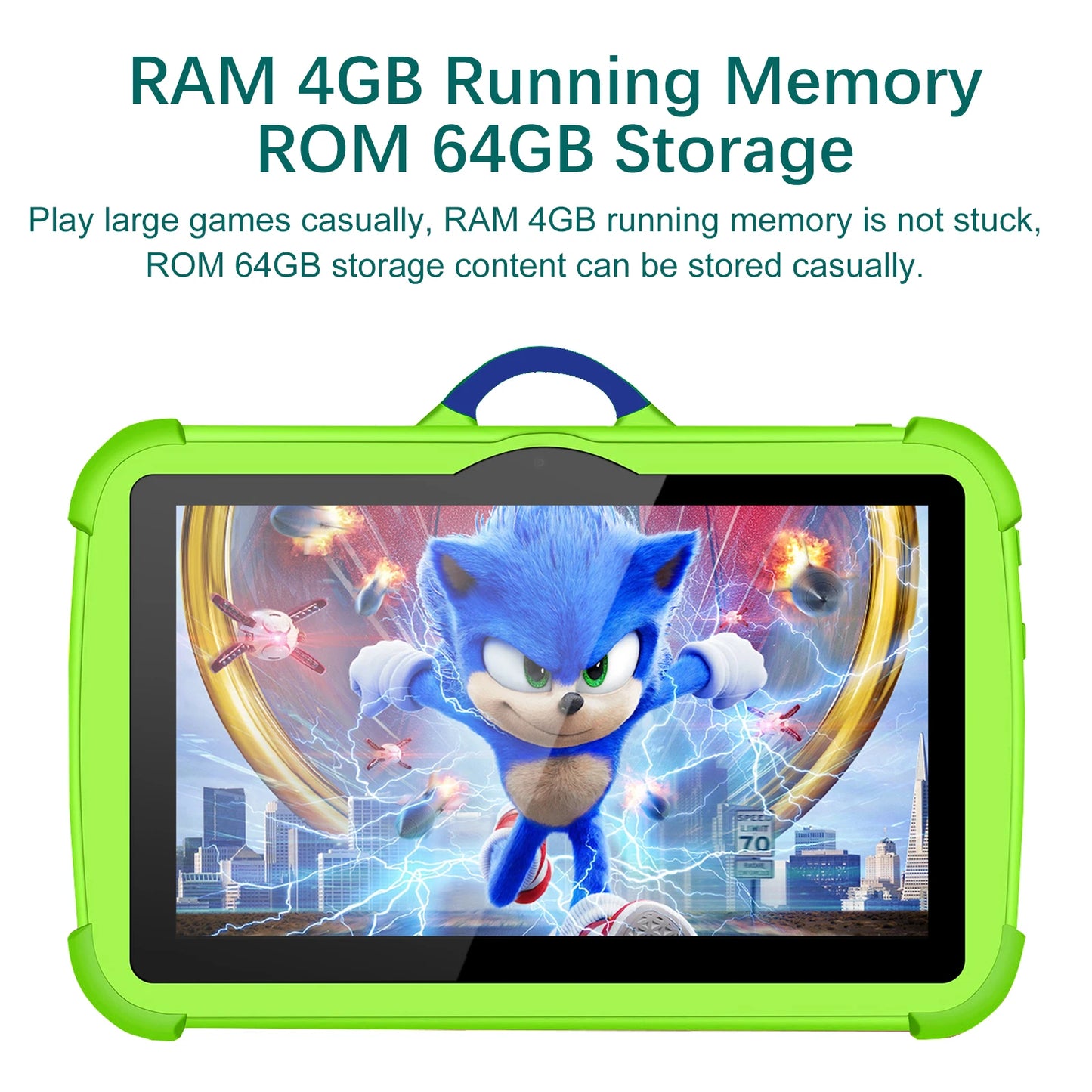 NEW 7 Inch Tablet Android 13 Children Tablet PC for Learning 4GB RAM 64GB ROM Quad Core 4000mAh Wifi 5 1024x800 IPS Kids Tablets