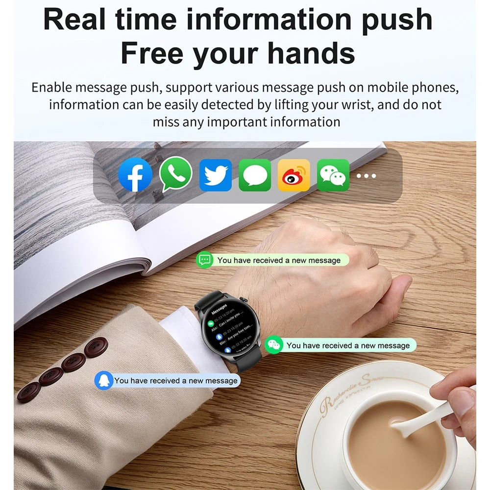 2025 New Watch 3 Smart Watch Men 1.53 Inch HD Screen GPS Fitness tracker Bluetooth Call Health IP67 Waterproof Smartwatch Man