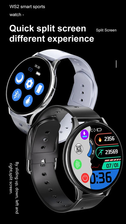 2025 New Women Bluetooth Call Smart Watch Heart Rate Blood Pressure Monitoring Smartwatches IP67 Waterproof Men Smartwatch+Box