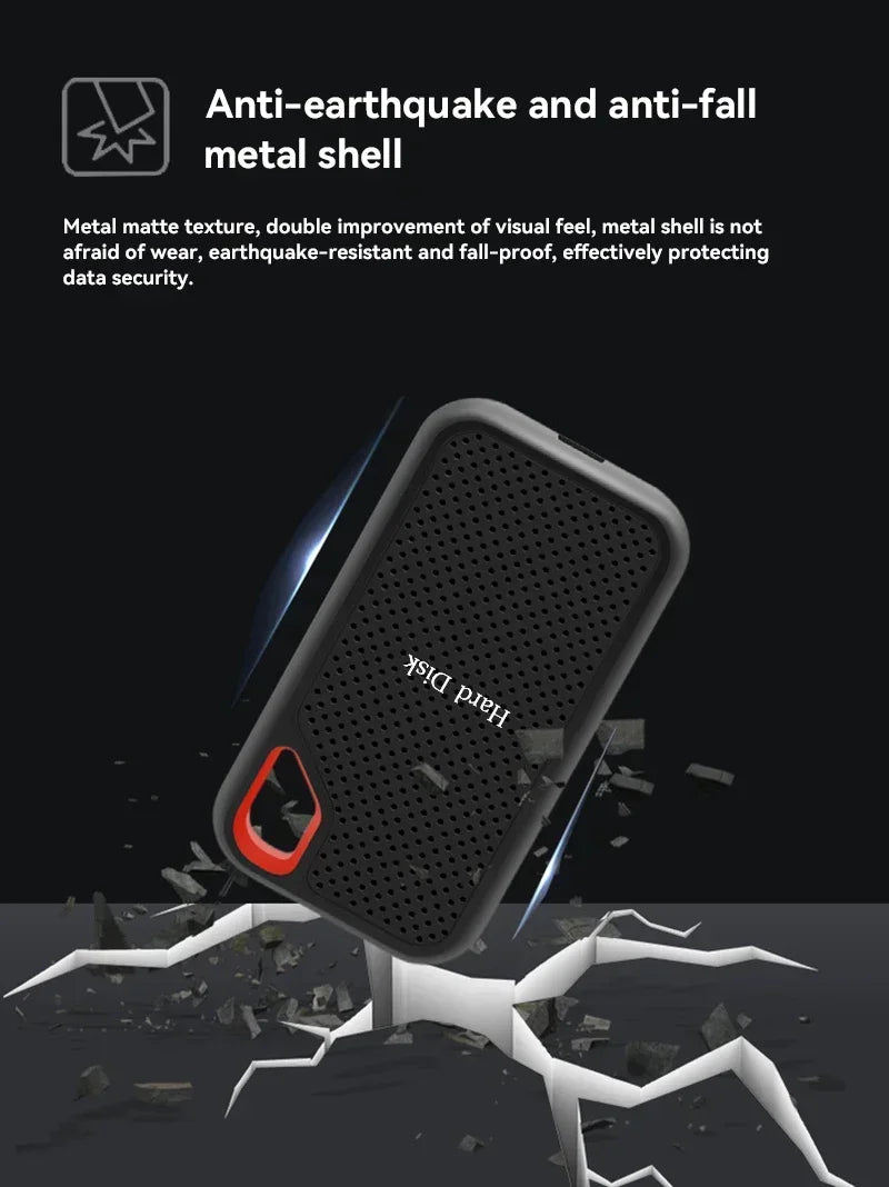 Lenovo Hard Disk Mobile SSD E60 1TB 2TB 256TB USB 3.1 HD External Hard for Laptop PS5 Mobile Hard Disk HDD Storage