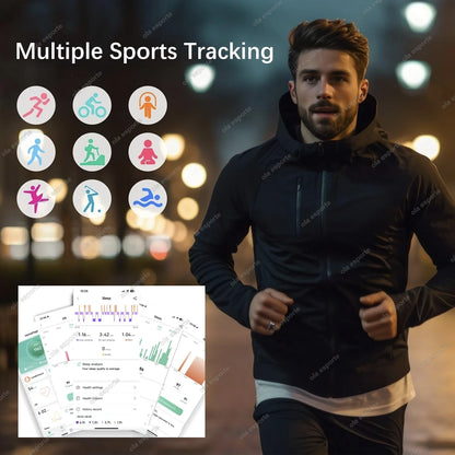 Smart Ring Multifunctional Rings Bluetooth Health Monitoring Ring Sleep Monitor Heart Rate Ring Waterproof Men Women Smart Ring