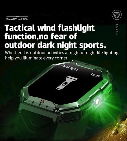 2.1 Inch AMOLED HD Screen Smartwatch Men Compass GPS Outdoor Sports Health Monitoring 1ATM Waterproof Bluetooth Call Smart watch