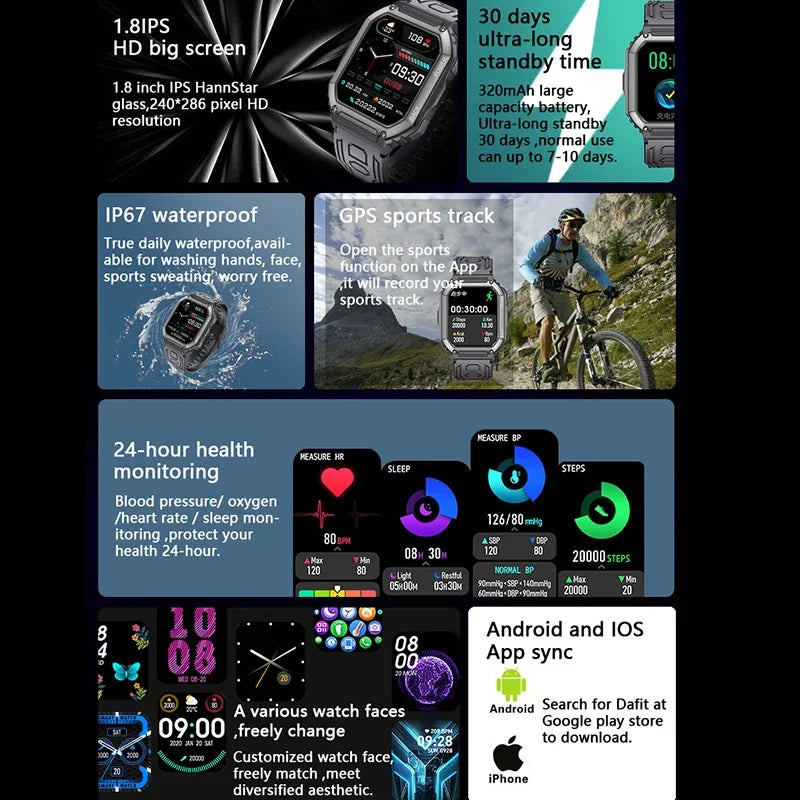 Smart watch 2025 Watches Men Women Fitness Sports Smart Watch Motion Tracking Waterproof Bluetooth Call Clock For Huawei Xiaomi