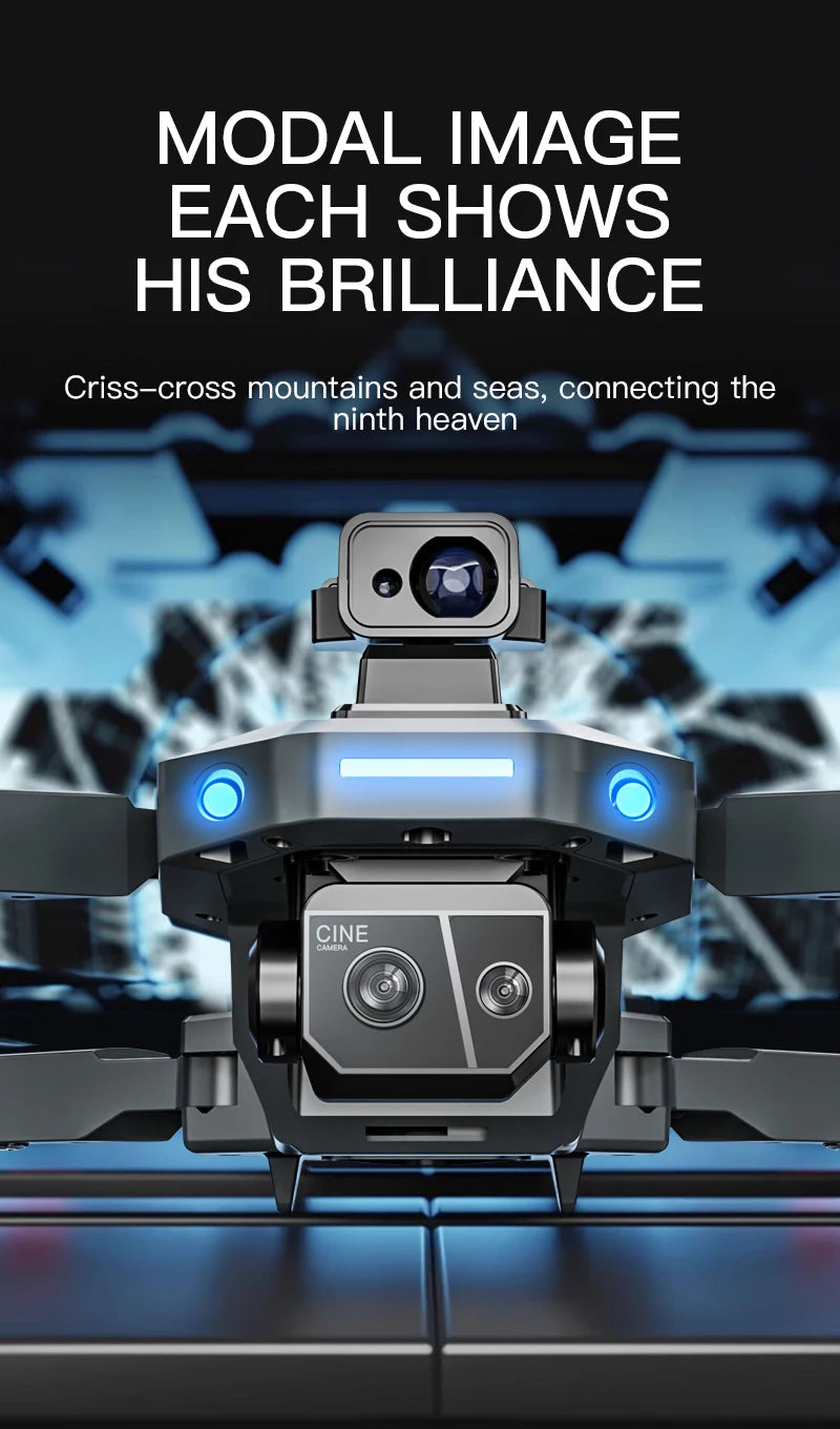 8K HD dual camera GPS drone gimbal 360 ° laser obstacle avoidance brushless quad-axis foldable aircraft