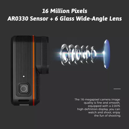 4K HD 60FPS Mini Camera Wifi Outdoor Sport 170° Wide Angle Action Kam Waterproof Bike Motorcycle Helmet Body Cam with LED Screen