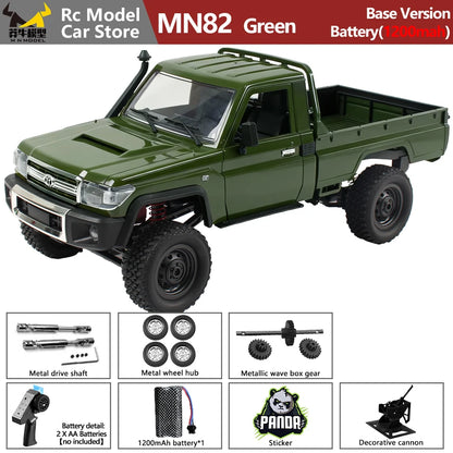 MN MODEL 1:12 4WD RC Panda Off-road Diving Car Adventure Terrain Vehicle Wading Rock Crawler Climbing Gun Truck Toy for Adult