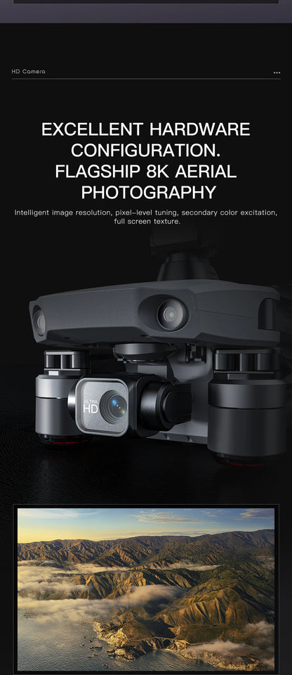 K11 Tubro Professional Drone With 8K Camera 3-Axis Gimbal Obstacle Avoidance Touch Screen FPV Drone Brushless GPS RC Quadcopter